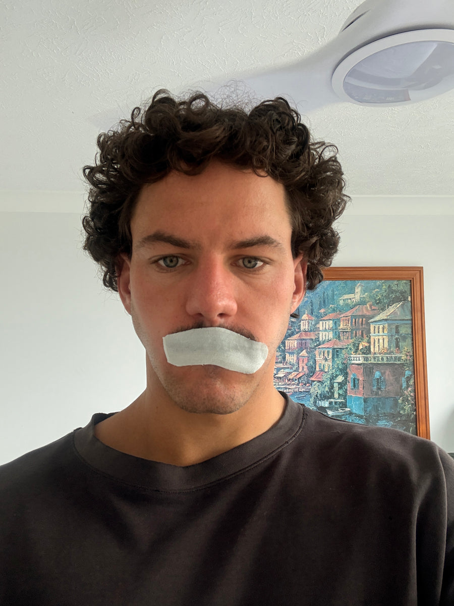 Rory wearing mouth tape